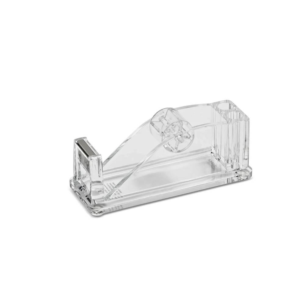Dispenser banda adeziva de birou Maul, sticla acrilica, transparent