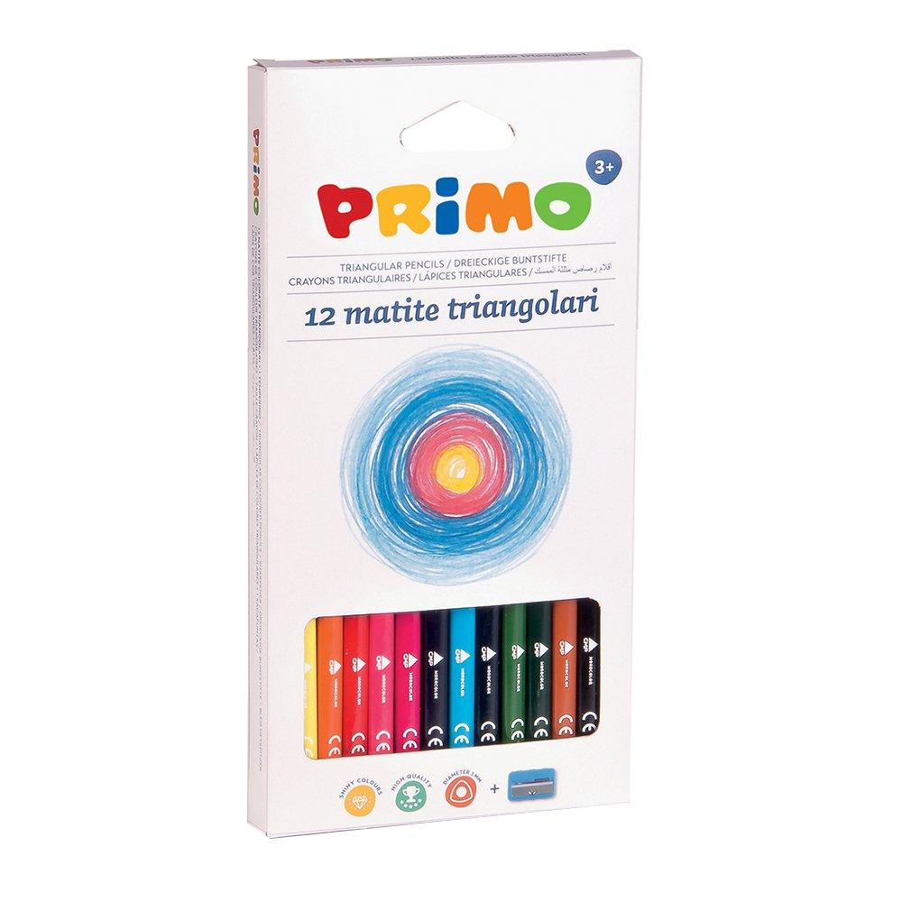 Creioane colorate Morocolor Primo Tris, 12 culori/cutie