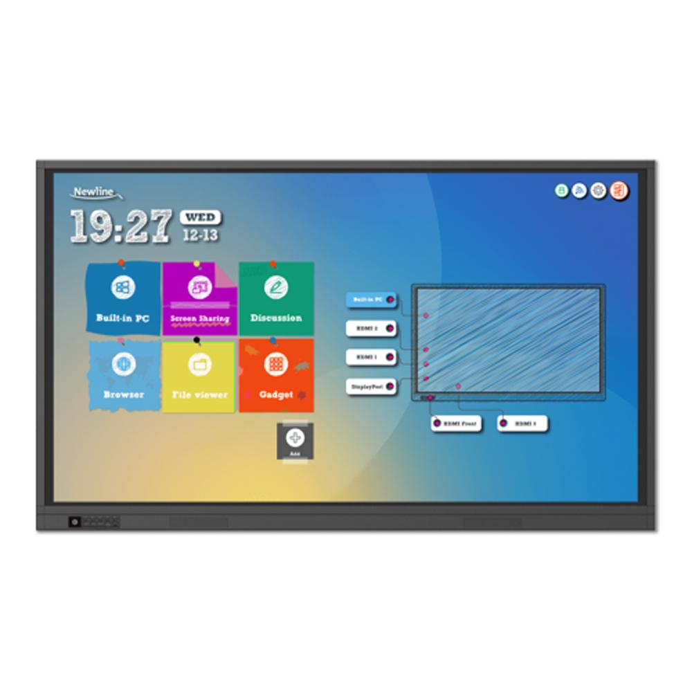 Touch panel Newline, 65 inch, 20 points multi-touch, 4K, Newline Smart System Android 8.0