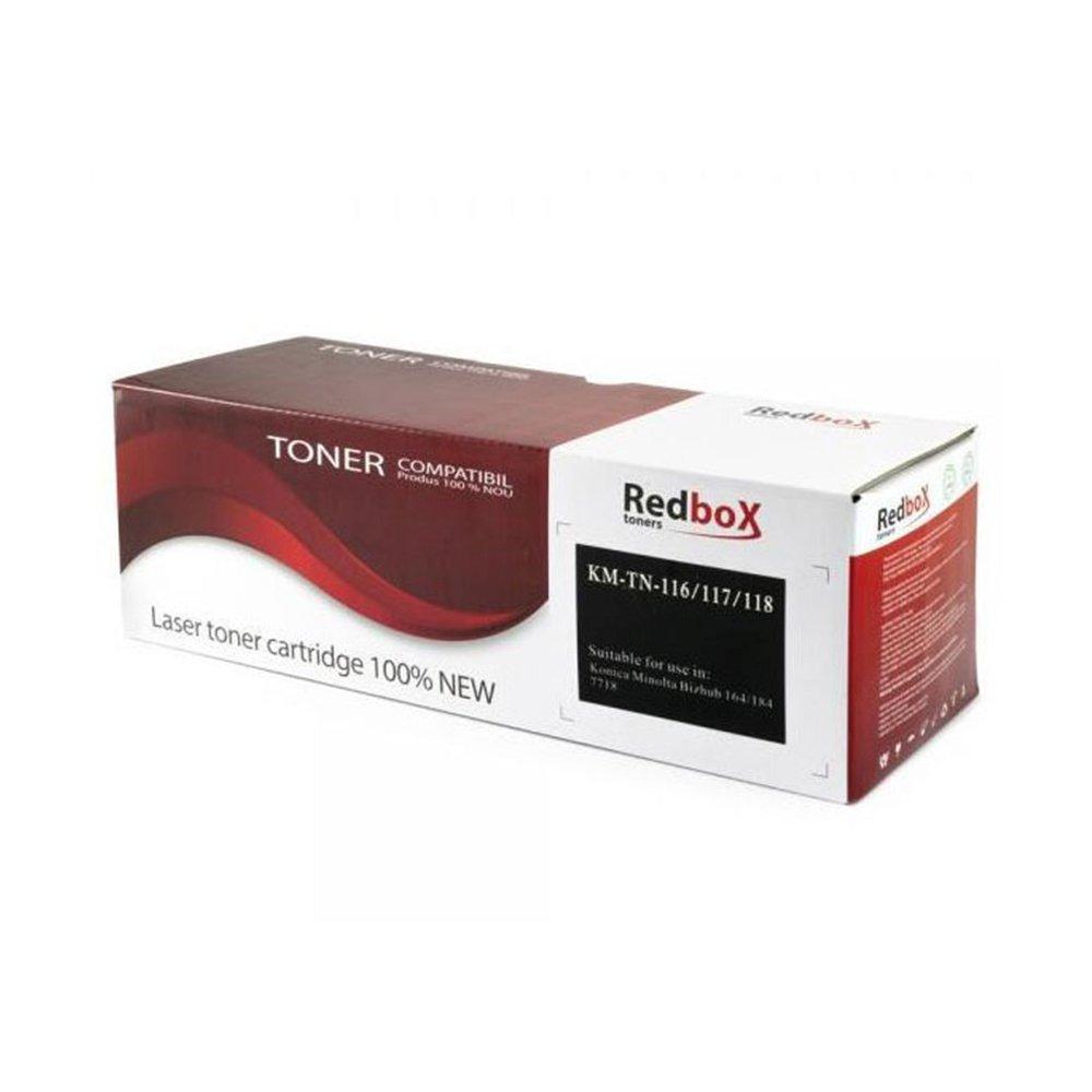 Toner RedBox, compatibil Konica Minolta TN-116, TN-117, TN-118, 5500 pagini, negru 