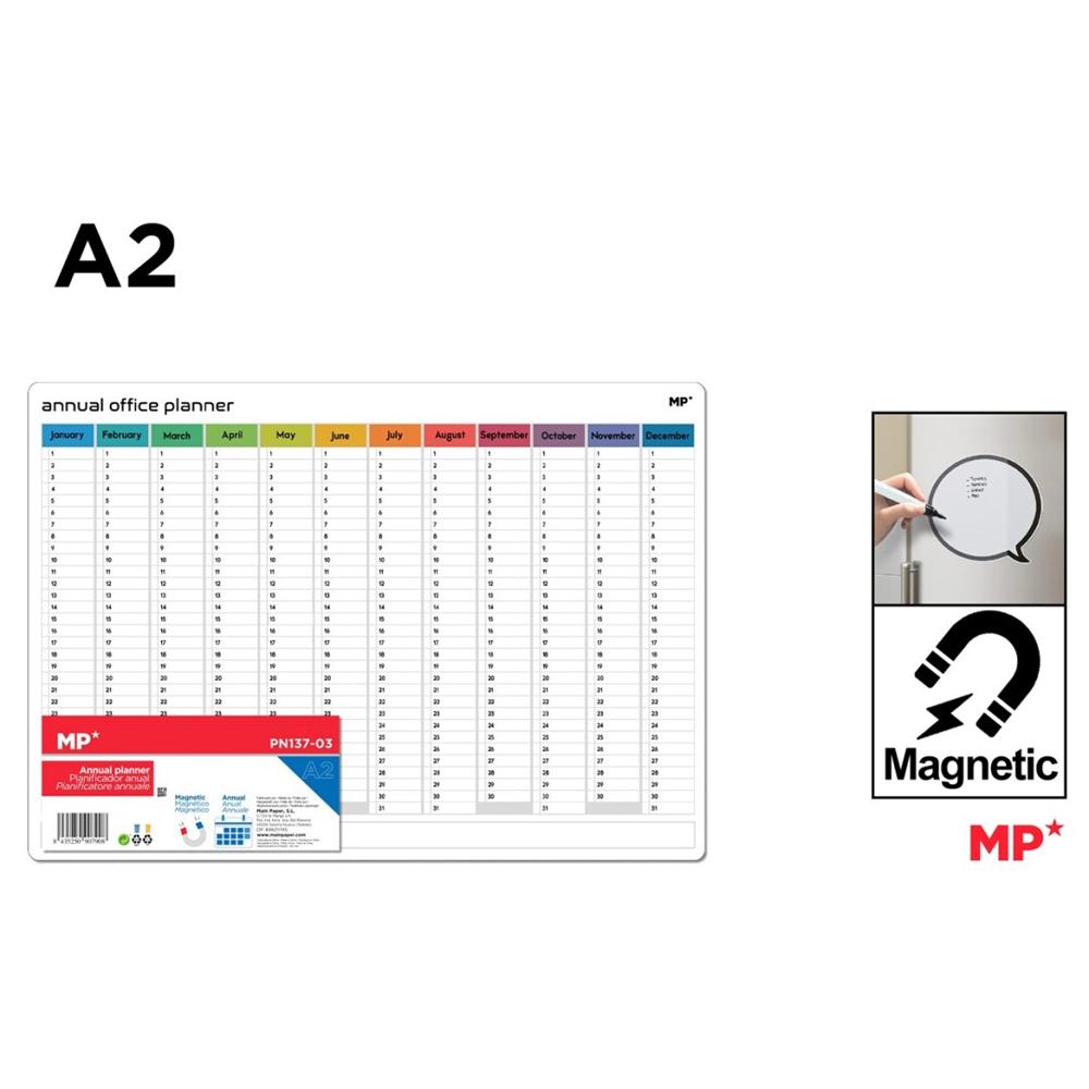Set planner magnetic Main Paper, A2, 6 bucati/set