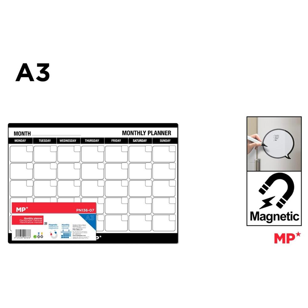 Set planner magnetic Main Paper, A3, 6 bucati/set