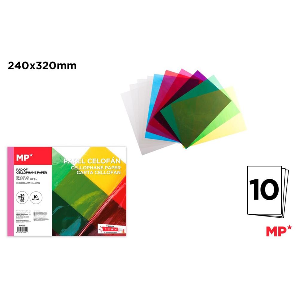 Hartie celofan Main Paper, 240x320 mm, 10 file, diverse culori