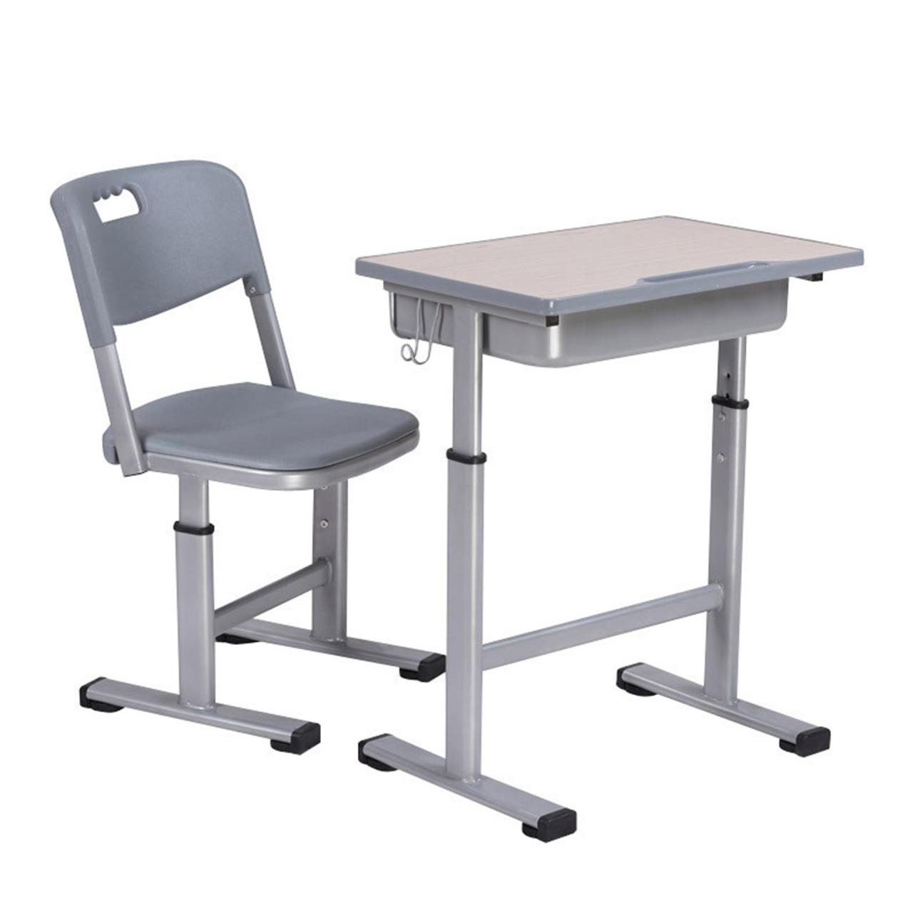 Banca scolara ergonomica, cu scaun, clasa I/XII, 64x76 cm