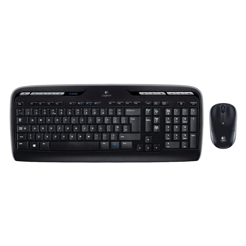 Kit mouse si tastatura wireless, Logitech, MK330, negru