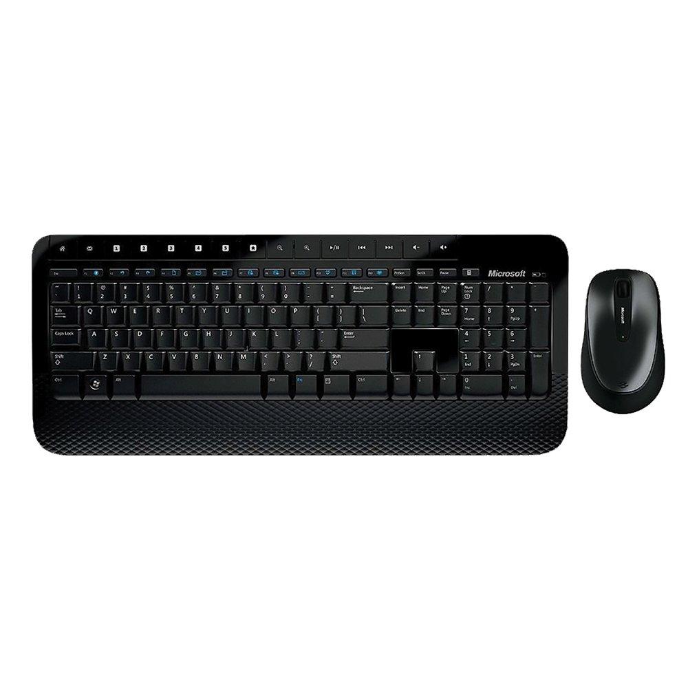 Kit mouse si tastatura, Microsoft, Desktop 2000, wireless, negru