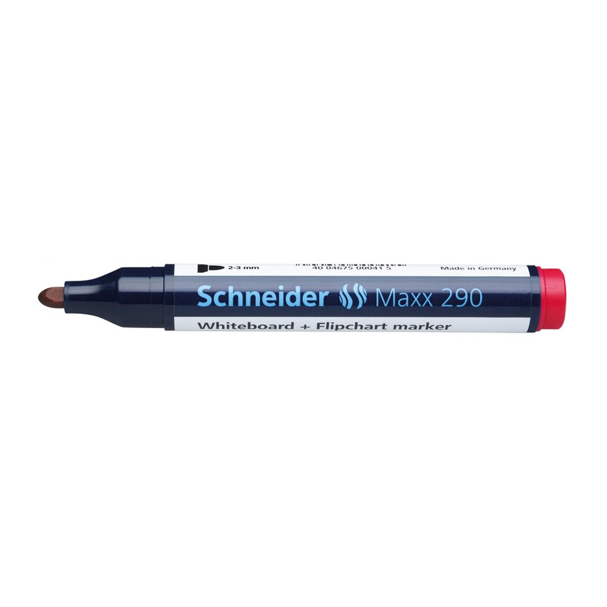 Marker pentru tabla Schneider Maxx 290, varf rotund 2-3 mm, rosu