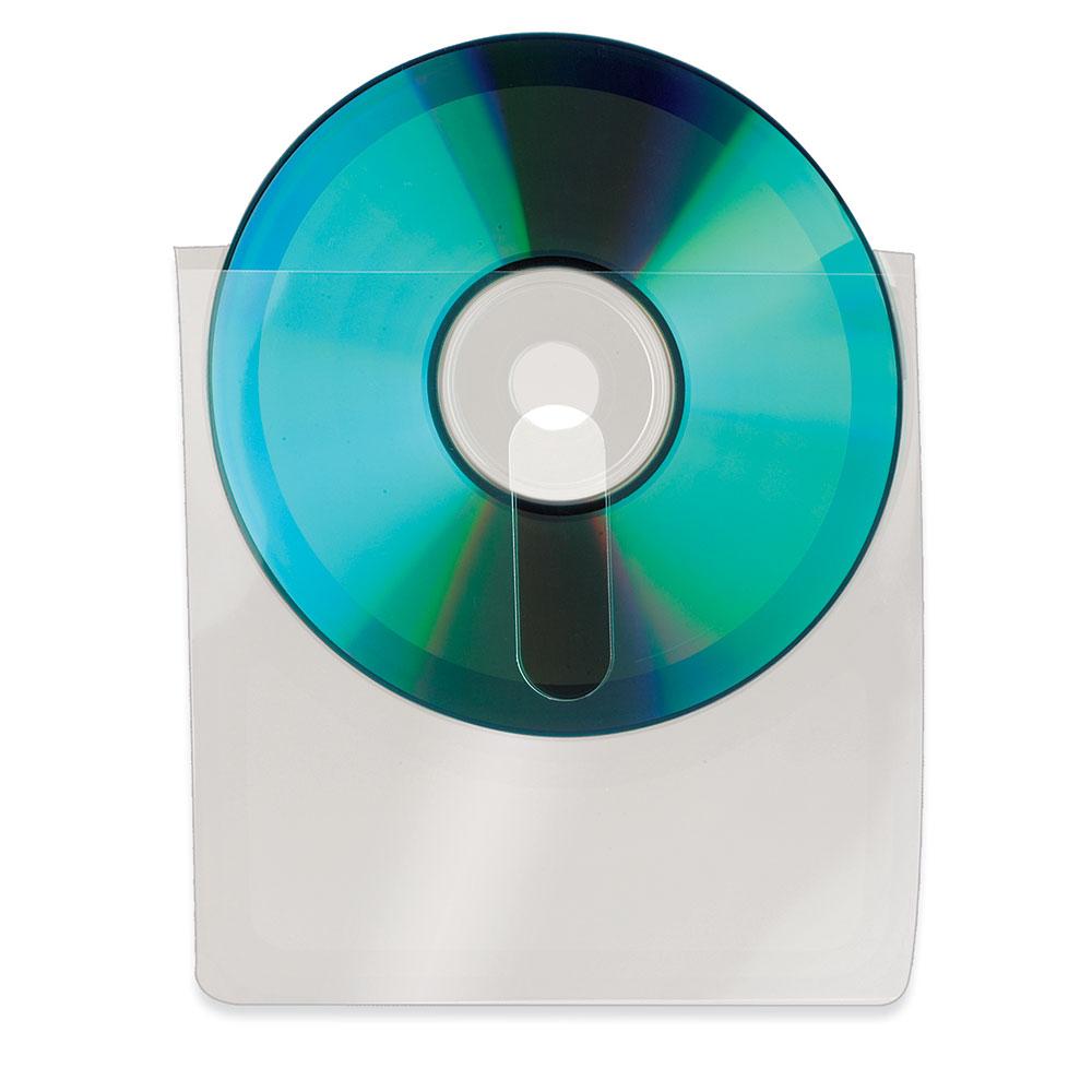 Buzunar autoadeziv cu orificiu pentru degete CD/DVD 3L Office, 10 bucati/set