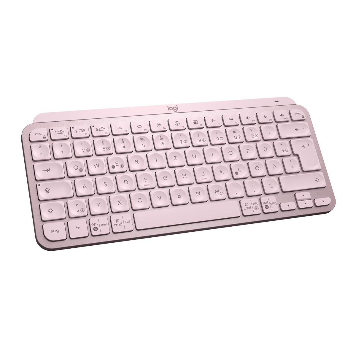 Tastatura Wireless LOGITECH MX Keys Mini, USB, Bluetooth, roz