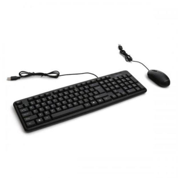 Kit tastatura si mouse optic cu fir Trust ClassicLine multimedia, USB, negru