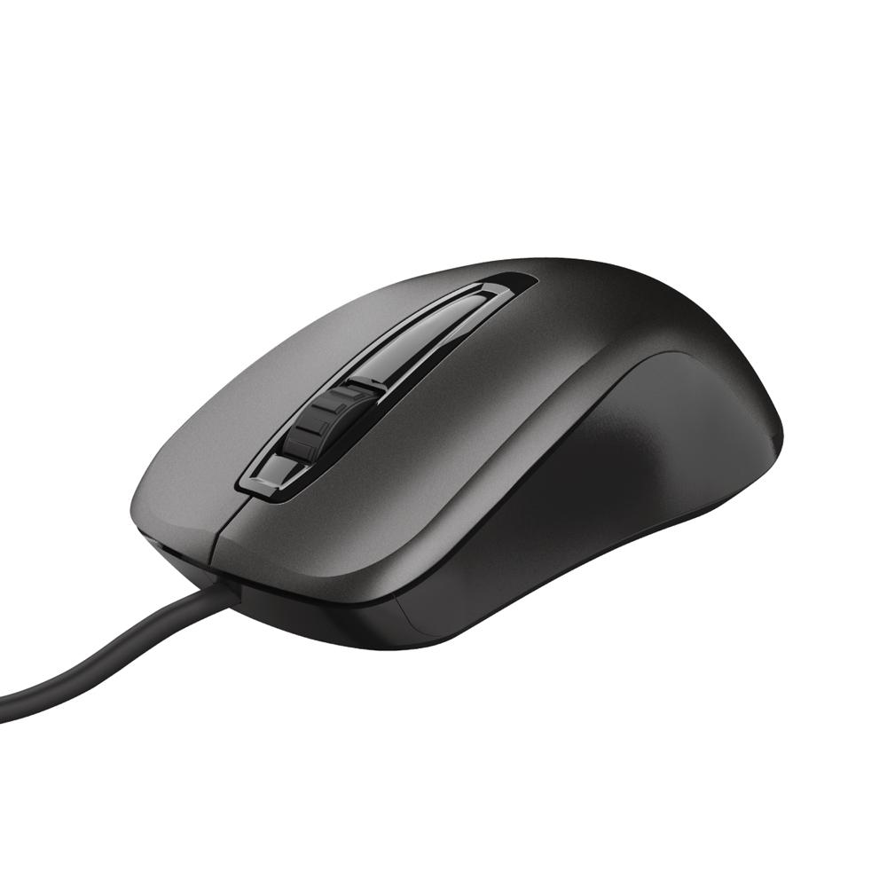 Mouse optic usb Trust Carve negru, office, rezistent, ergonomic